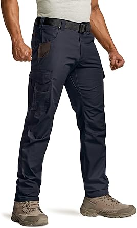 CQR Men's Ripstop Work Pants for Tactical Outdoor Utility Use