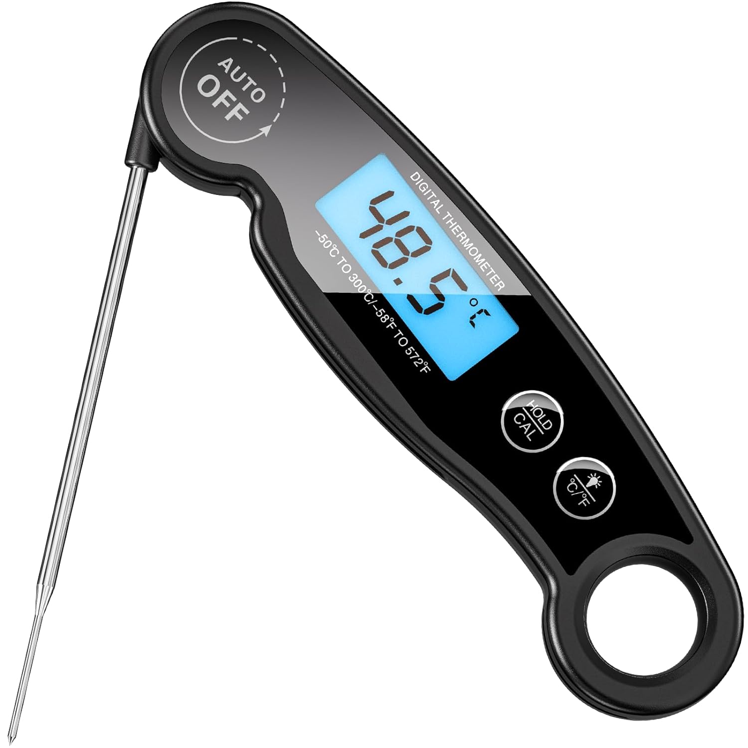 DOFOU Instant Read Meat Thermometer - Backlit Precision