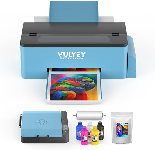 DTF Printer: White Ink, Roll Feeder, Semi-Auto Cleaning