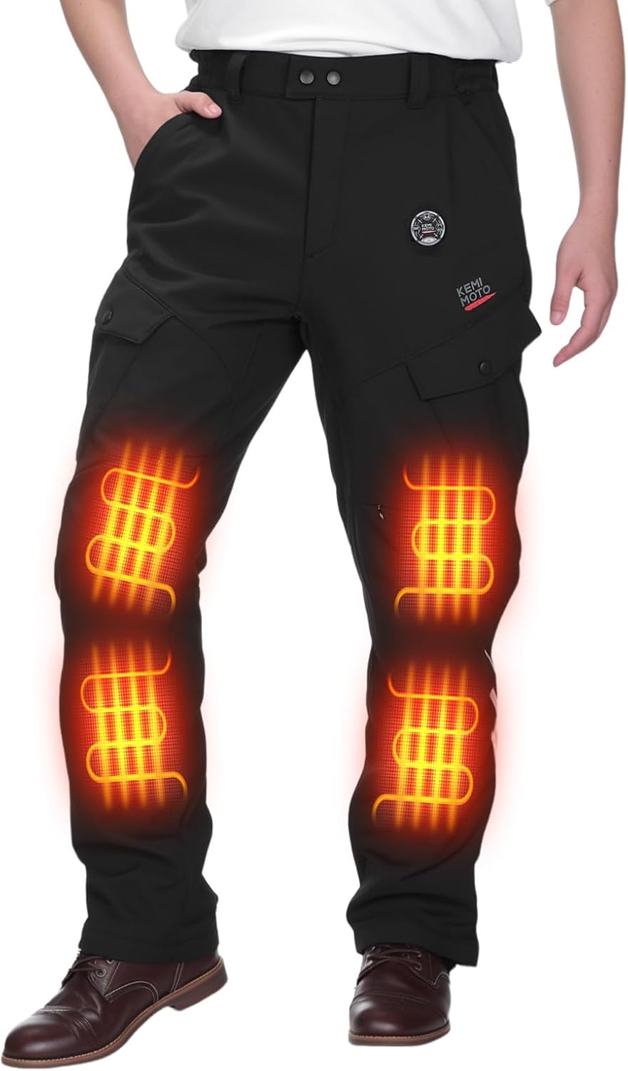 KEMIMOTO Men's Motorcycle Heated Pants for Winter Riding Comfort