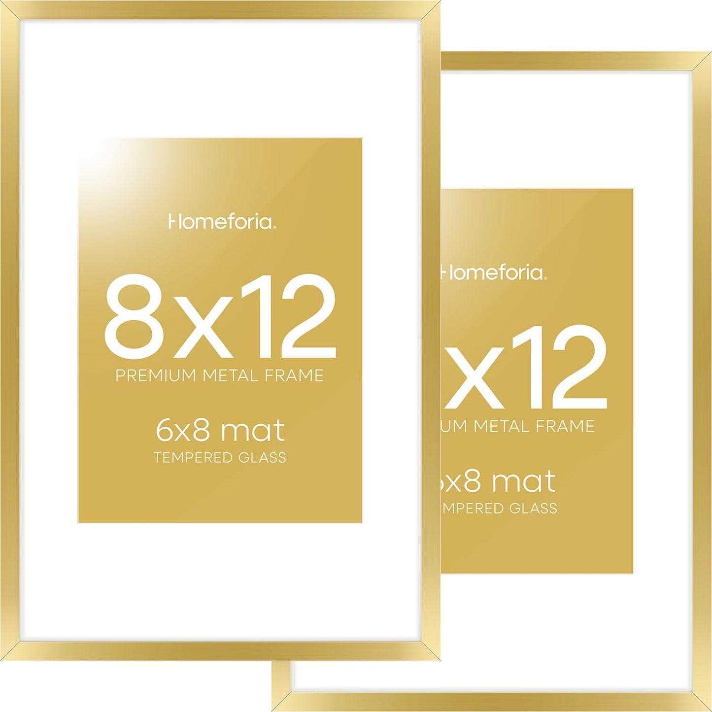 Homeforia 8x12 Picture Frame Gold for Elegant Display Options