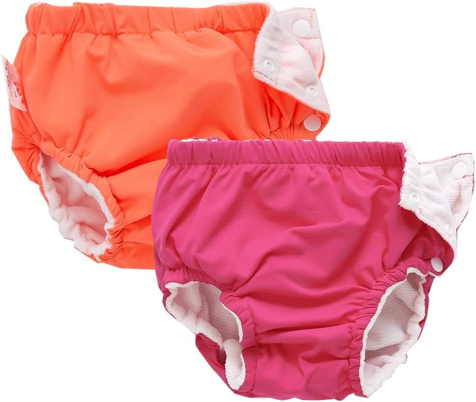 Reusable Swim Diapers 2-Pack for 0-3 Years | Washable & Waterproof