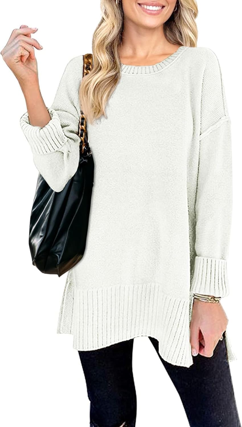 Oversized Pullover Sweater for Women - Casual Fall Fashion