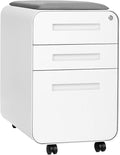 Curve Seated 3-Drawer Mobile File Cabinet with Cushion Seat