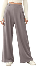 EVALESS Wide Leg Pants for Women - Cozy High Waisted Trousers