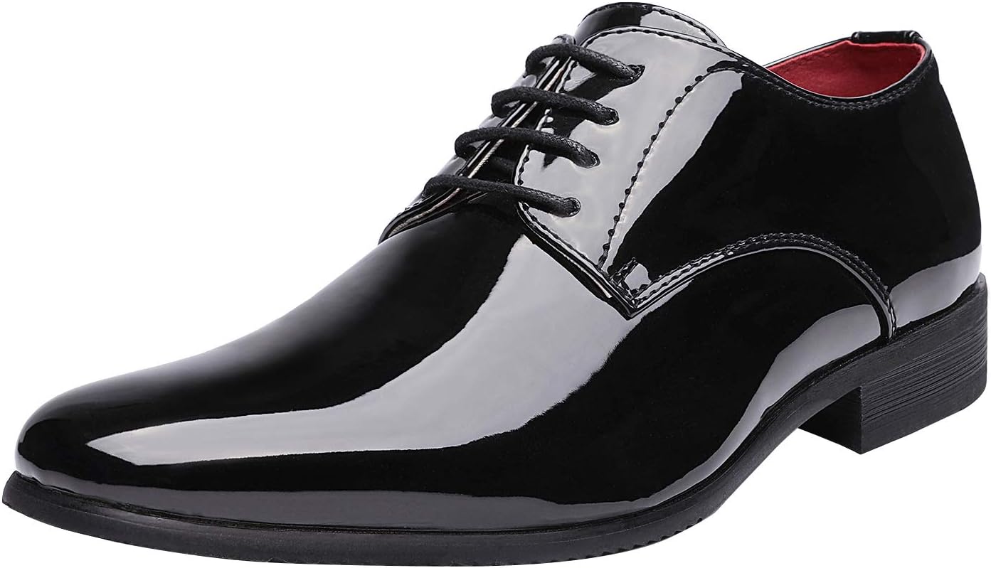 Bruno Marc Men's Faux Patent Leather Tuxedo Dress Shoes Review