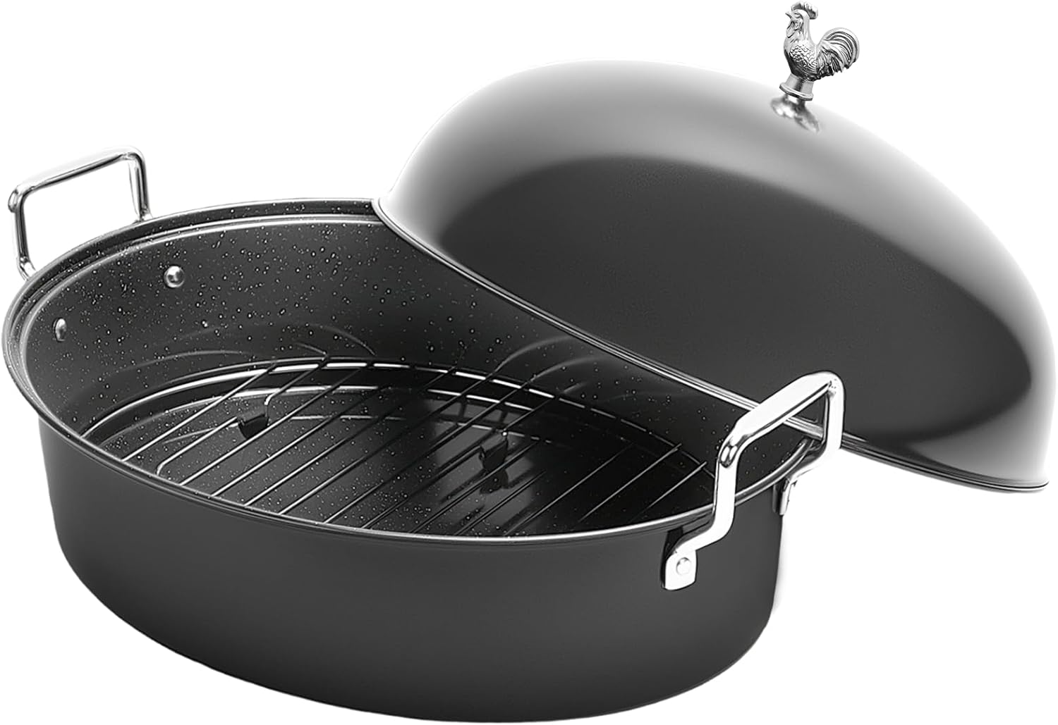 32L Large Oval Roaster Pan for Thanksgiving and Christmas Meals