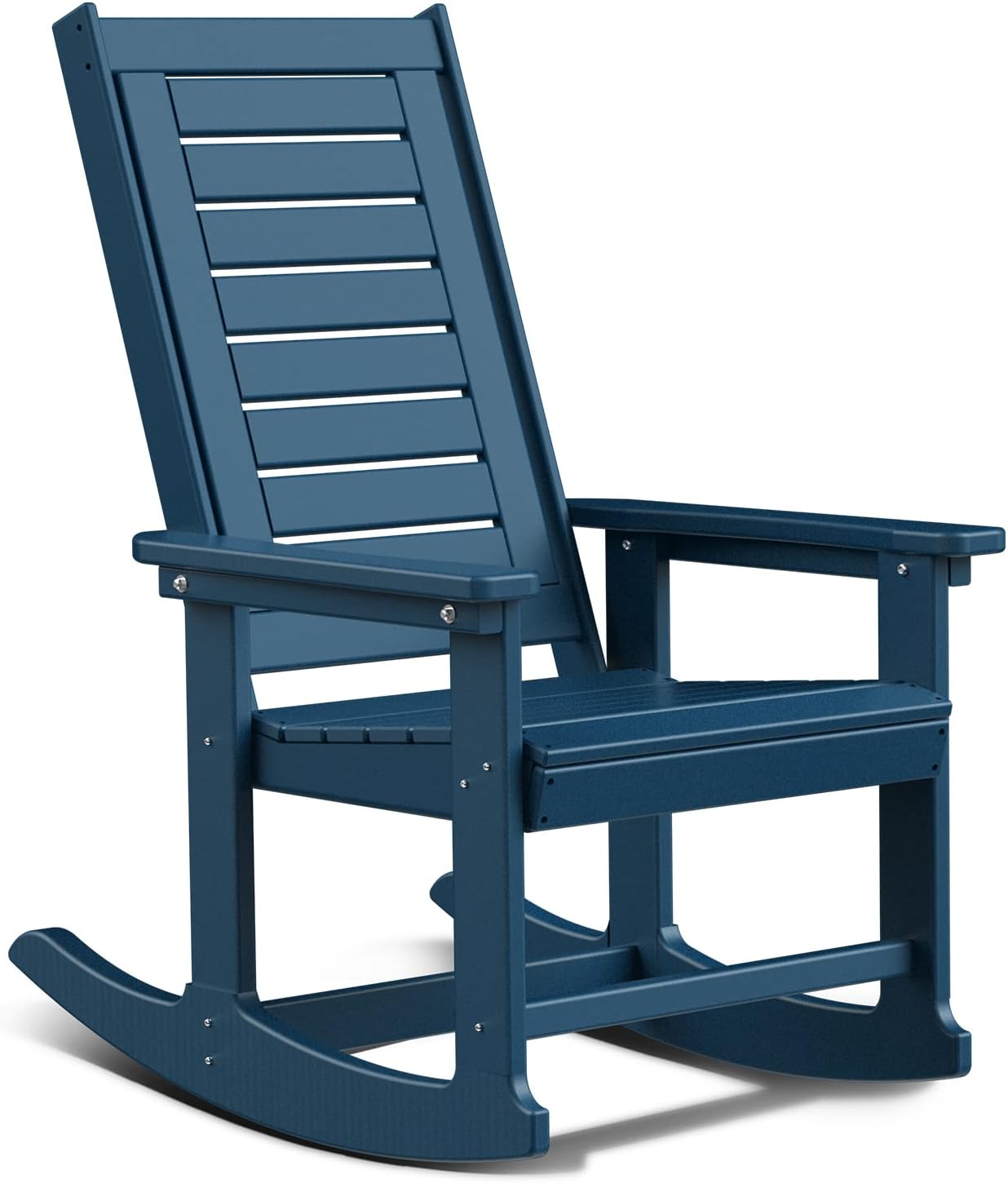 Oversized Blue Rocking Chair for Big Man | Weather Resistant