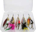 5pcs Fishing Spinner Bait Lure with Tea Color Treble - Versatile