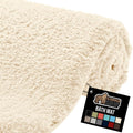 60x24 Luxury Bath Rug - Plush Microfiber Bath Mat Ivory
