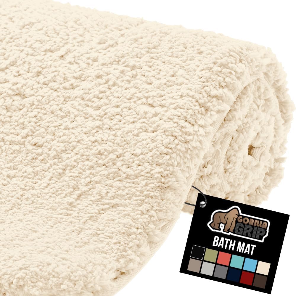 GORILLA GRIP Premium Luxury Bath Rug, Soft and Absorbent Mat