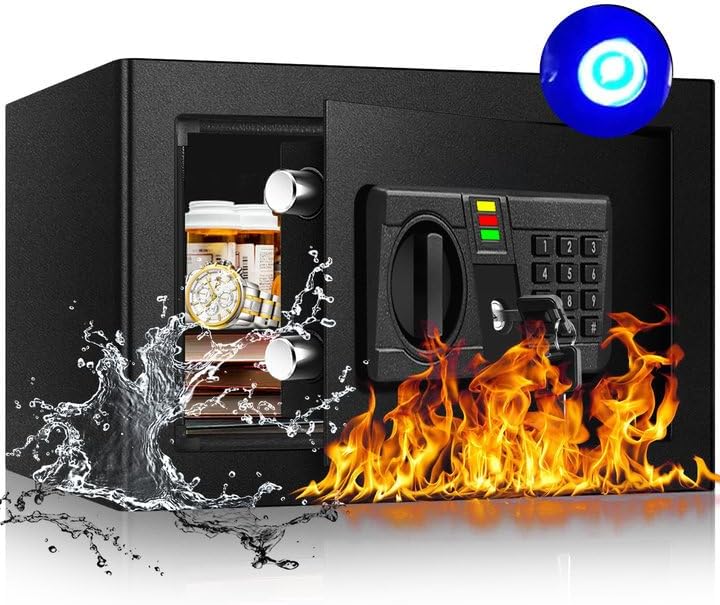 TOTOY 0.5 Cub Safe Box with Digital Keypad for Home Security
