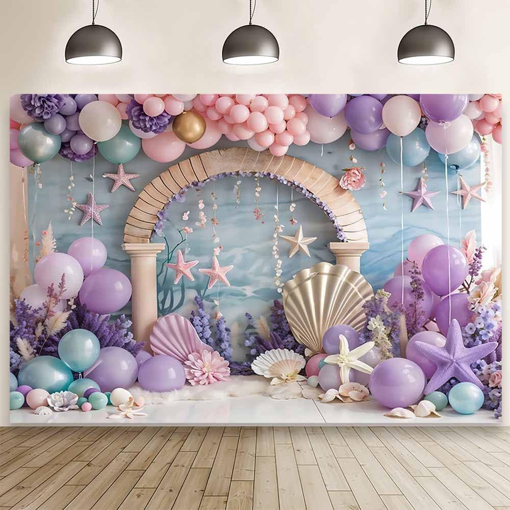 Under the Sea Photography Background for Girls Birthday Party