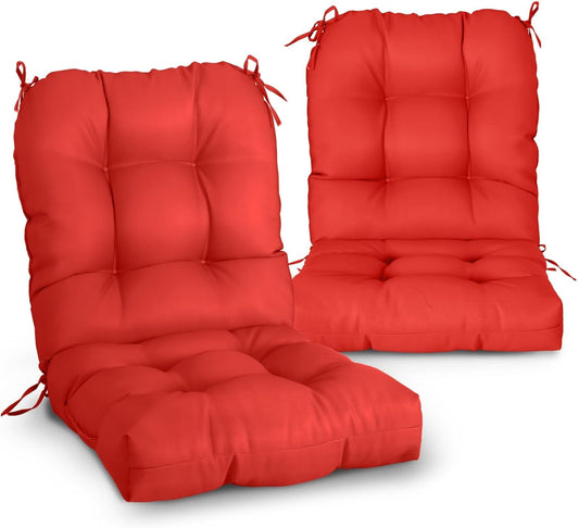 EAGLE PEAK Tufted Outdoor/Indoor Chair Cushions Set of 2