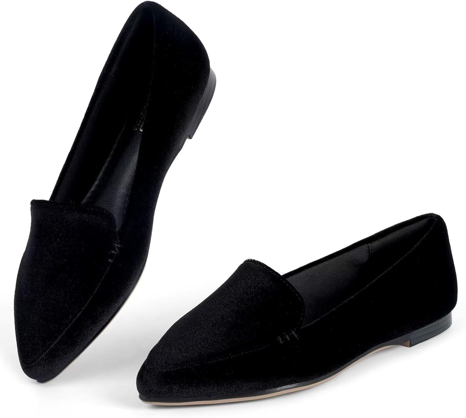 MUSSHOE Comfortable Pointed Toe Memory Foam Women's Loafers