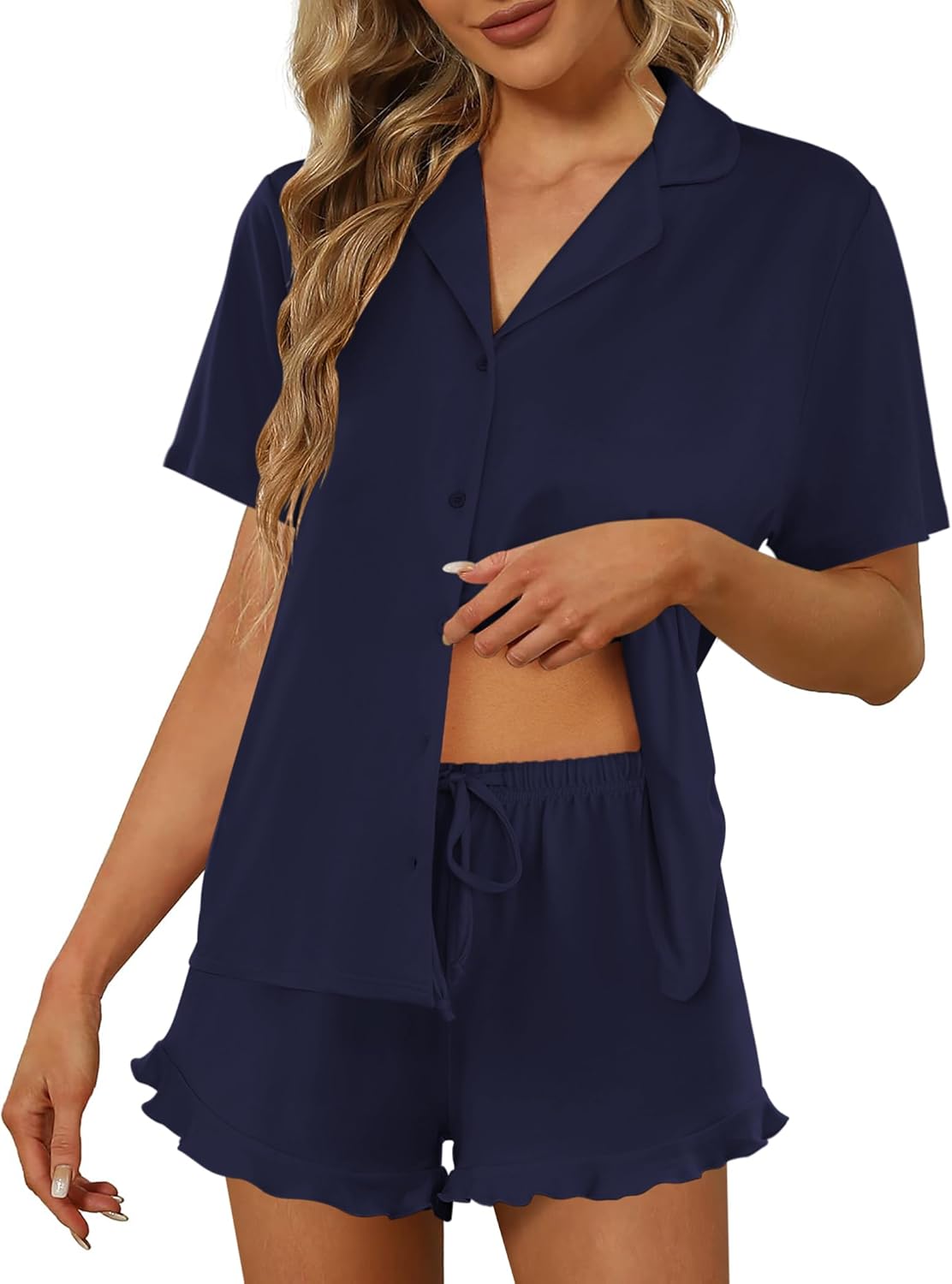 Ekouaer Pajamas Set for Women Soft Nightwear and Lounge Sets