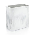 Marble Rectangular Trash Can for Narrow Spaces - Compact, Stable
