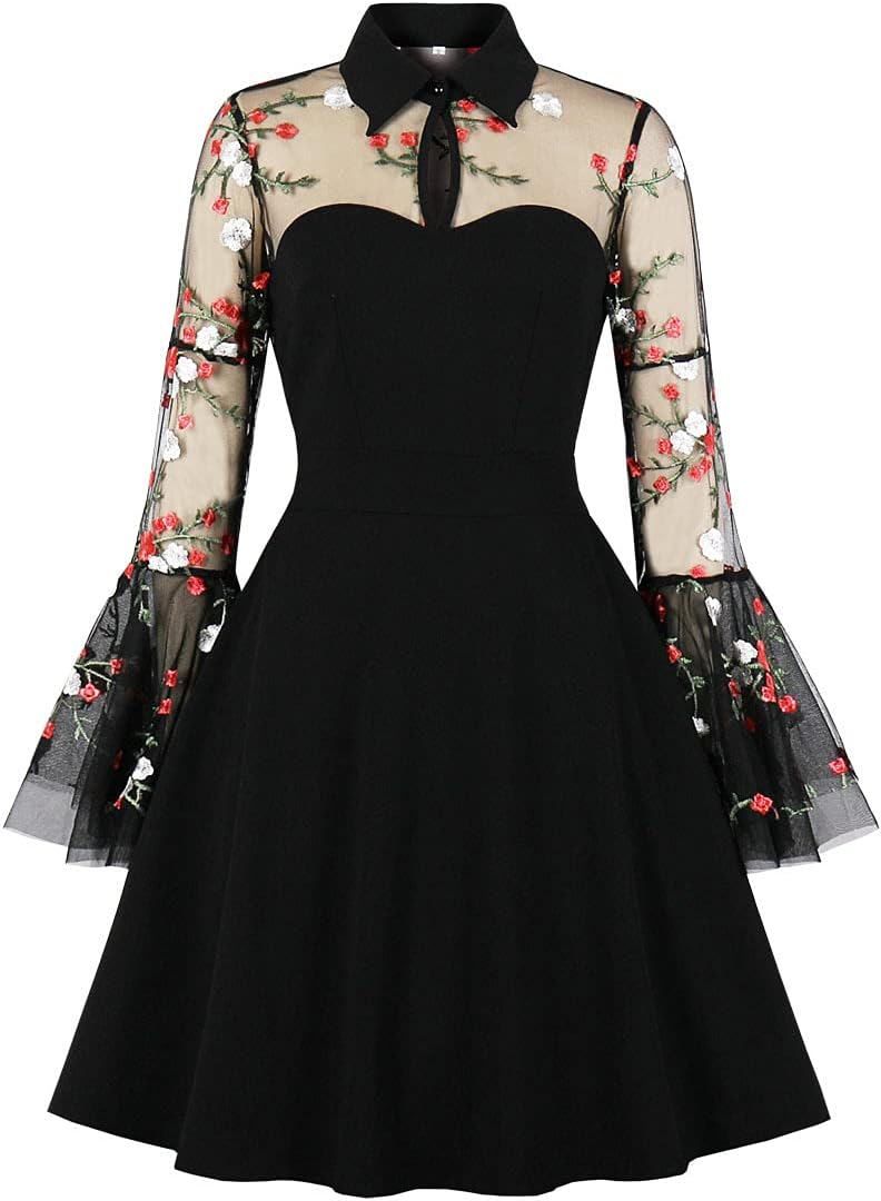 Vintage Polka Dot 1950s Audrey Retro Rockabilly Prom Dress