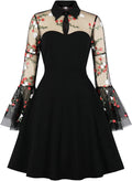Women's Vintage Polka Dot 1950s Audrey Retro A-Line Swing Dress Casual
