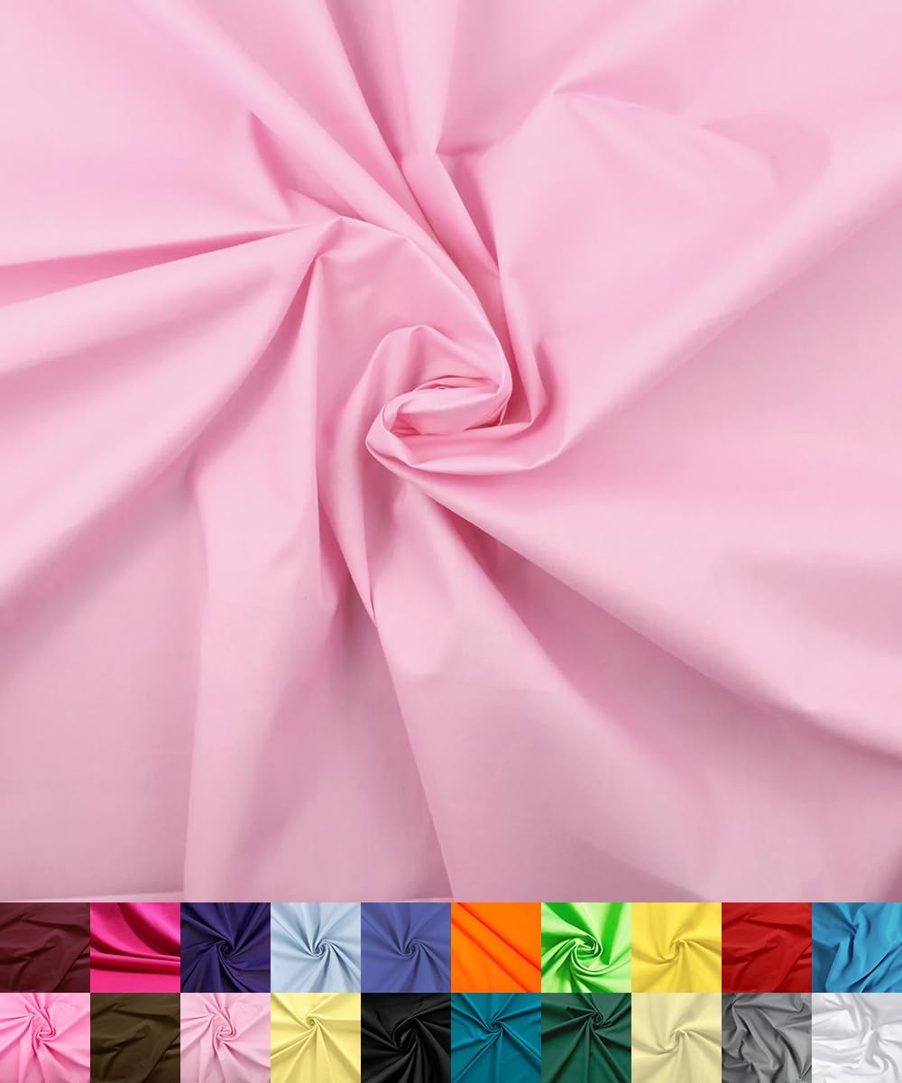Barcelonetta Poly Cotton Fabric for Sewing - Baby Pink 60in Wide