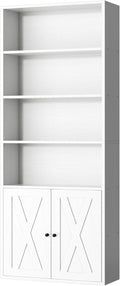 Shintenchi Bookshelf 70.6 in Tall 6-Shelf Bookcase - Space Saving