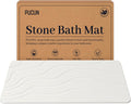 Stone Bath Mat Diatomaceous Earth 24 x 16 White - Fast Drying Shower