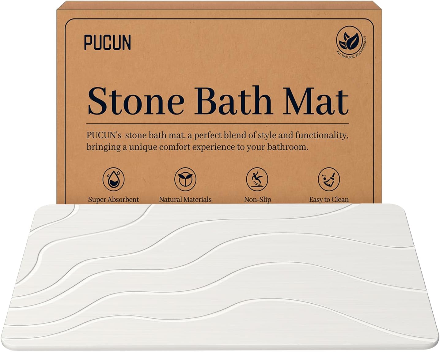 Diatomaceous Earth Bath Mat for Quick Drying and Safety