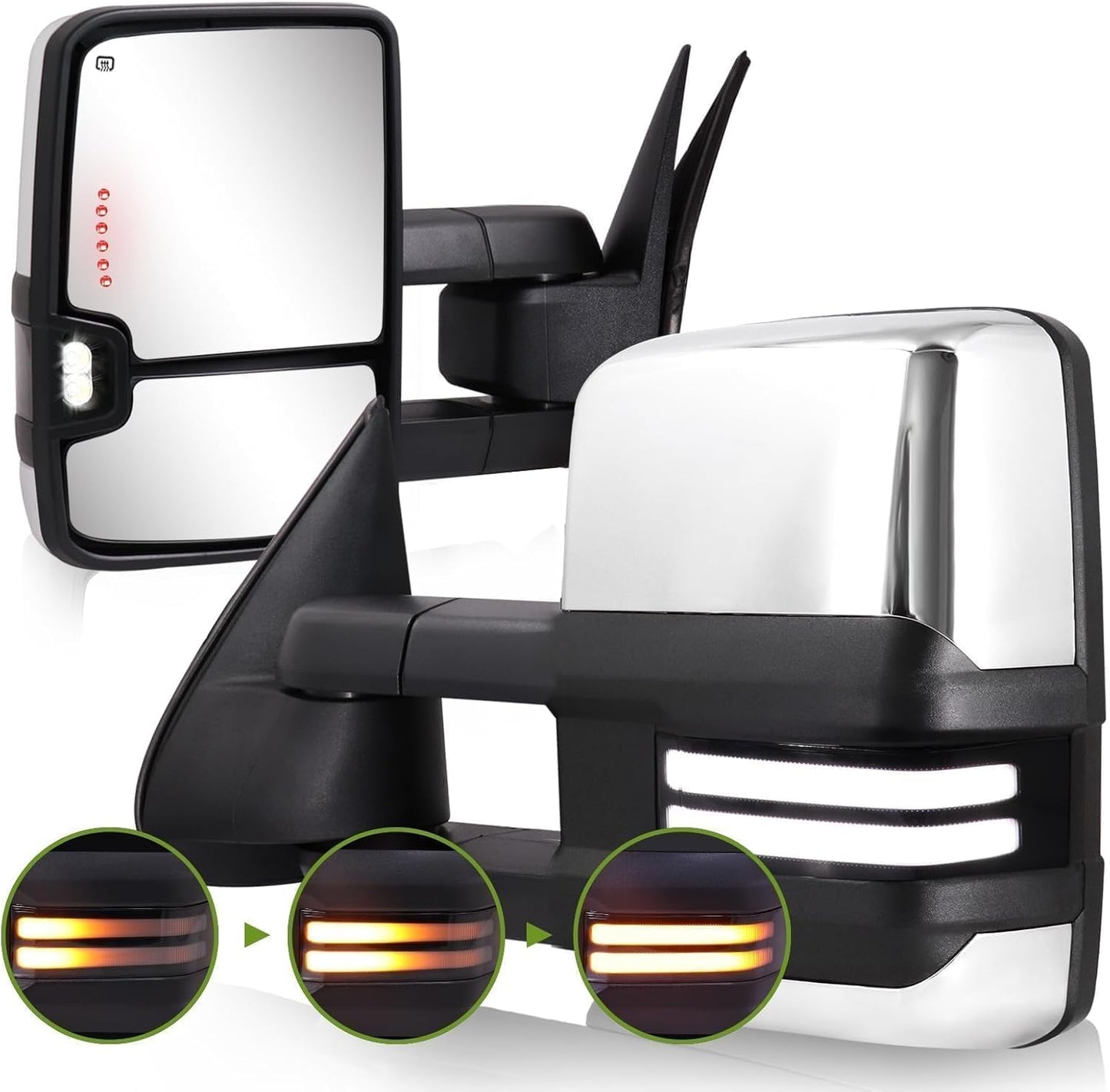 Switchback Towing Mirrors for 2003-2007 Chevy Silverado & GMC