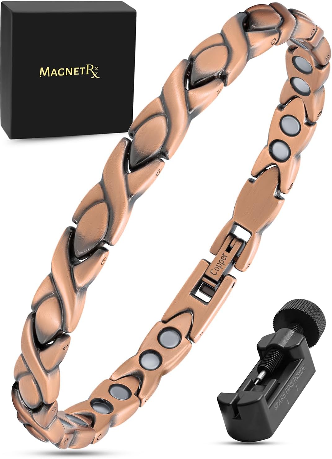 MagnetRX Women's Pure Copper Magnetic Bracelet for Health