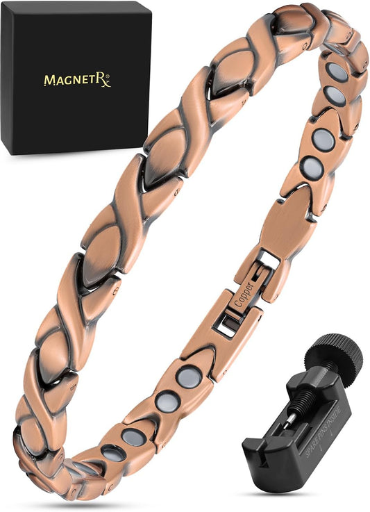 MagnetRX Women's Pure Copper Magnetic Bracelet for Health