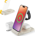 Foldable 3-in-1 Charging Station for iPhone & Apple Watch - Aluminum