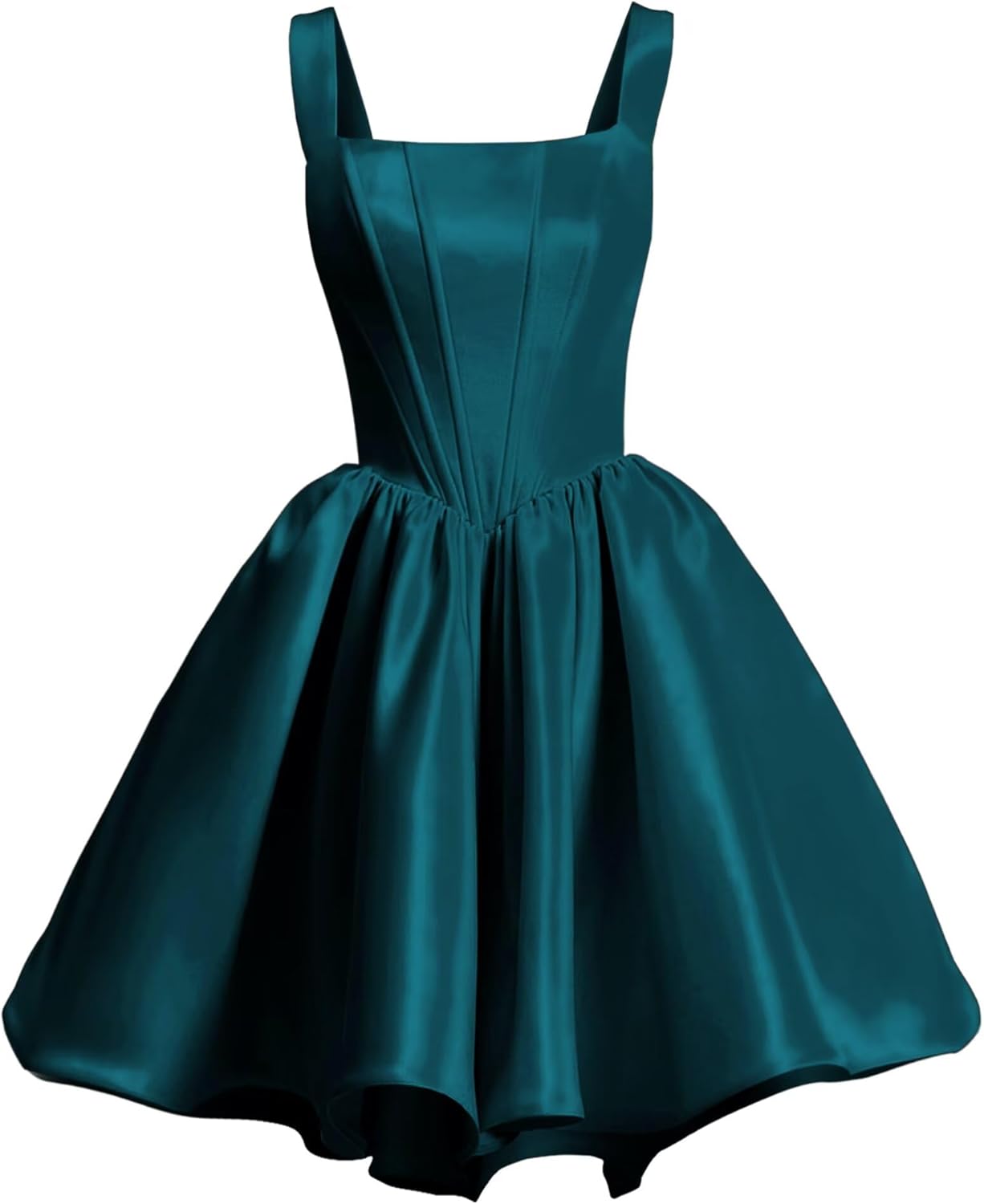 Elegant Satin Homecoming Dresses for Teens with Pockets