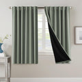 100% Blackout Curtains Cyan 63in Long - 2 Panels Full Room Darkening