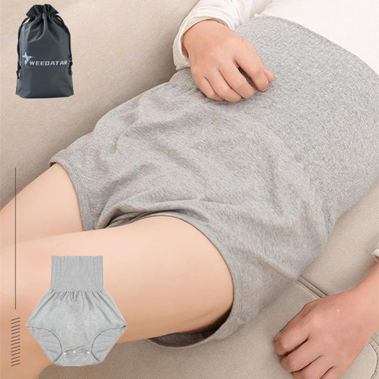 WEEOATAR Incontinence Pants, Snap Closure, Grey L