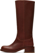 Women's Knee High Riding Boots Faux Leather Block Heel - Wide Calf Fit