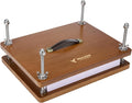 Book Press 14.7x11.4 in Large Walnut Tone - Durable Bamboo Bookbinding