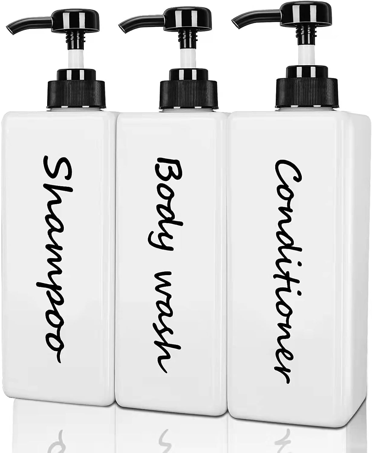 Refillable Shower Pump Bottles - Set of 3