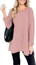 MEROKEETY Oversized Pullover Sweater Tunic - Cozy Everyday Staple