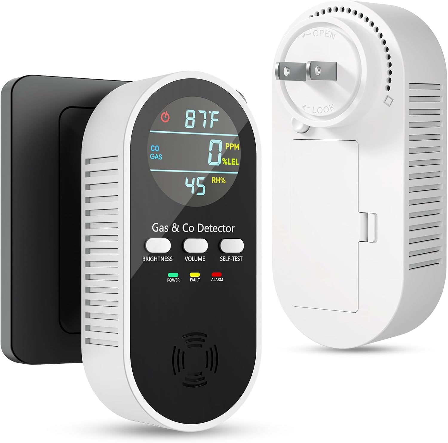 5-in-1 Carbon Monoxide Detectors with HD Digital Display