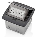 Leviton Pop-Up Floor Box with 15 Amp GFCI Outlet - Low Profile
