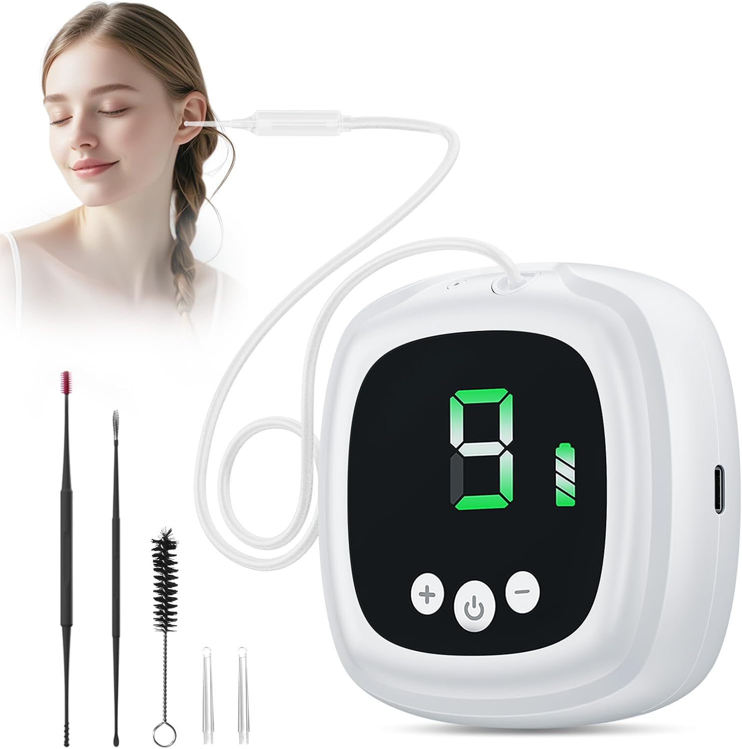 Ear Wax Vacuum Removal Kit with 9 Levels of Strong Suction