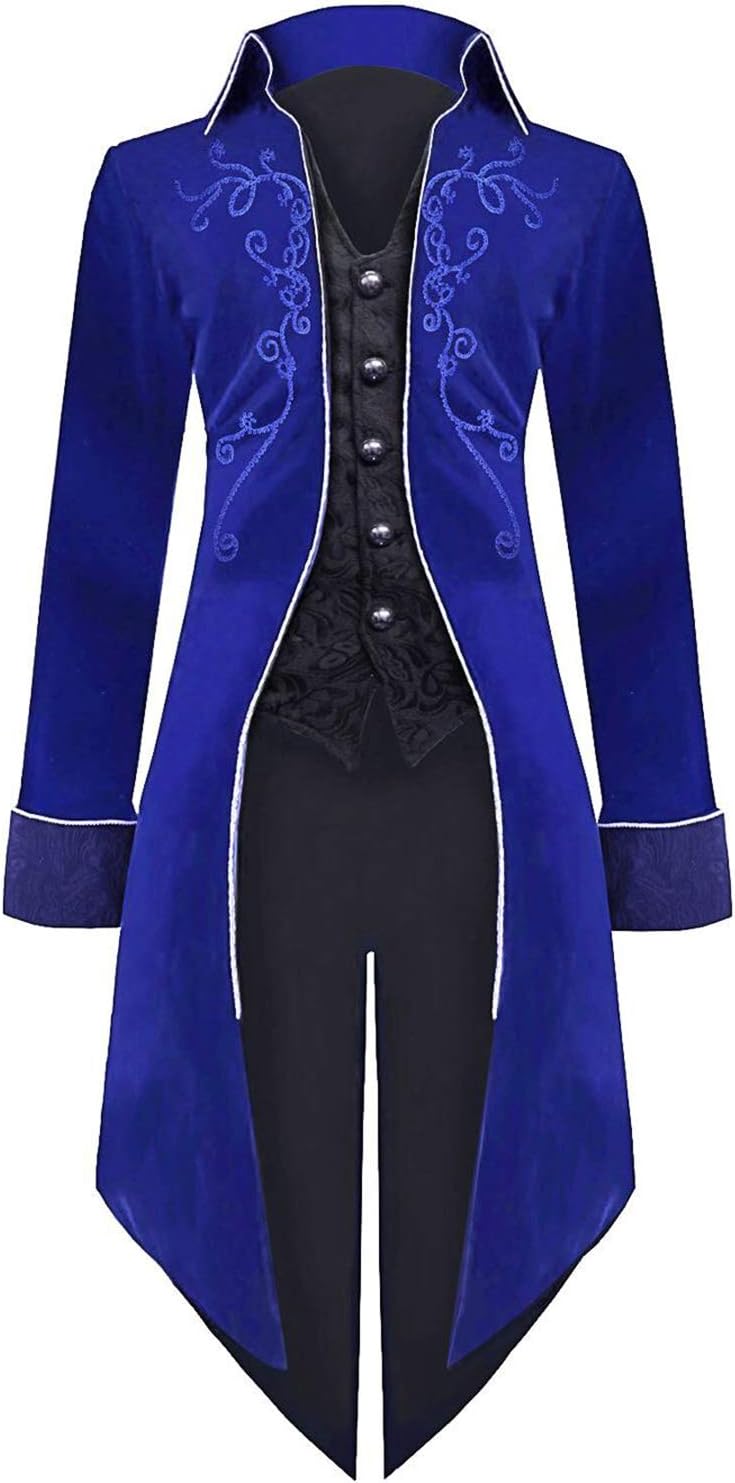 Medieval Steampunk Tailcoat Halloween Costumes for Men