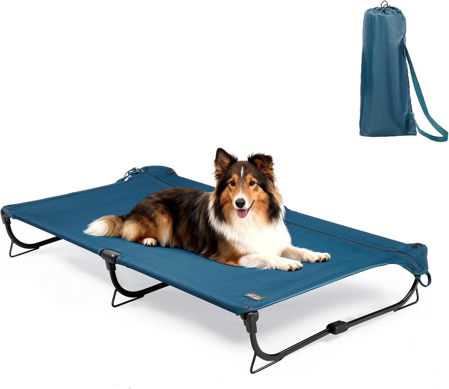 Folding Raised Dog Cot for Outdoor Comfort and Stability