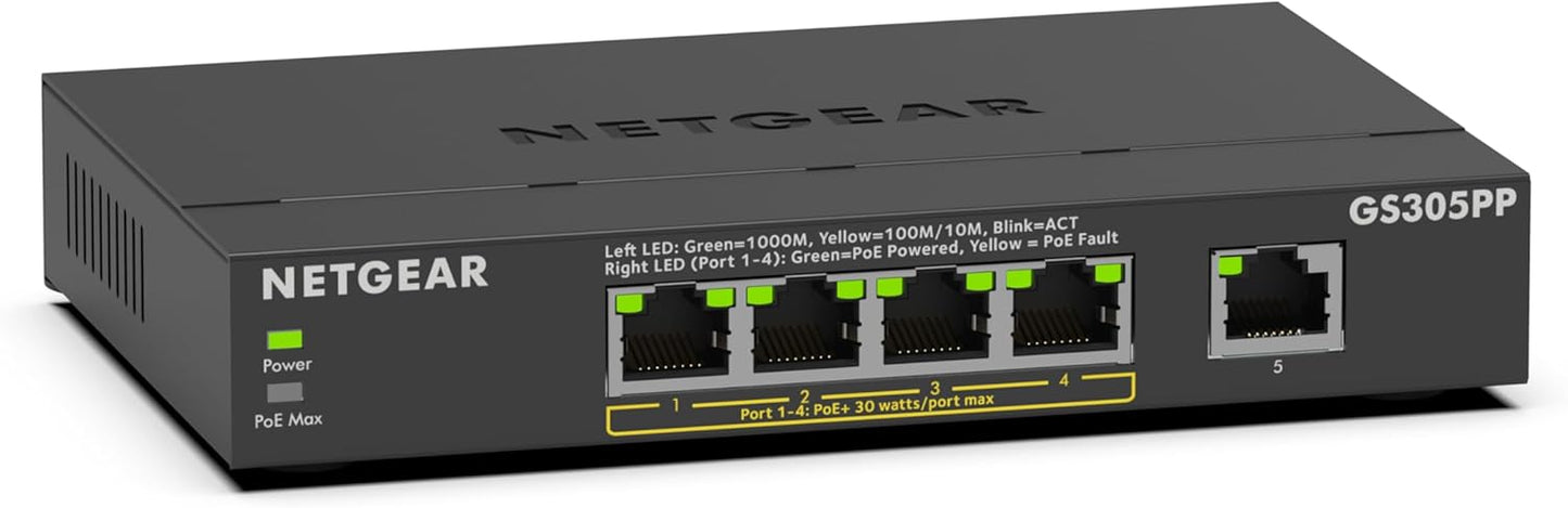 NETGEAR 5-Port Gigabit Ethernet Unmanaged PoE Switch Review