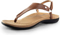 DREAM PAIRS Women's Flat Sandals with Arch Support - Soft Cushion