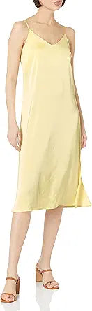 The Drop Women's Ana Silky V-Neck Midi Slip Dress Review