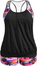 Holipick Plus Size Tankini Swimsuit for Women - Tummy Control Two tree