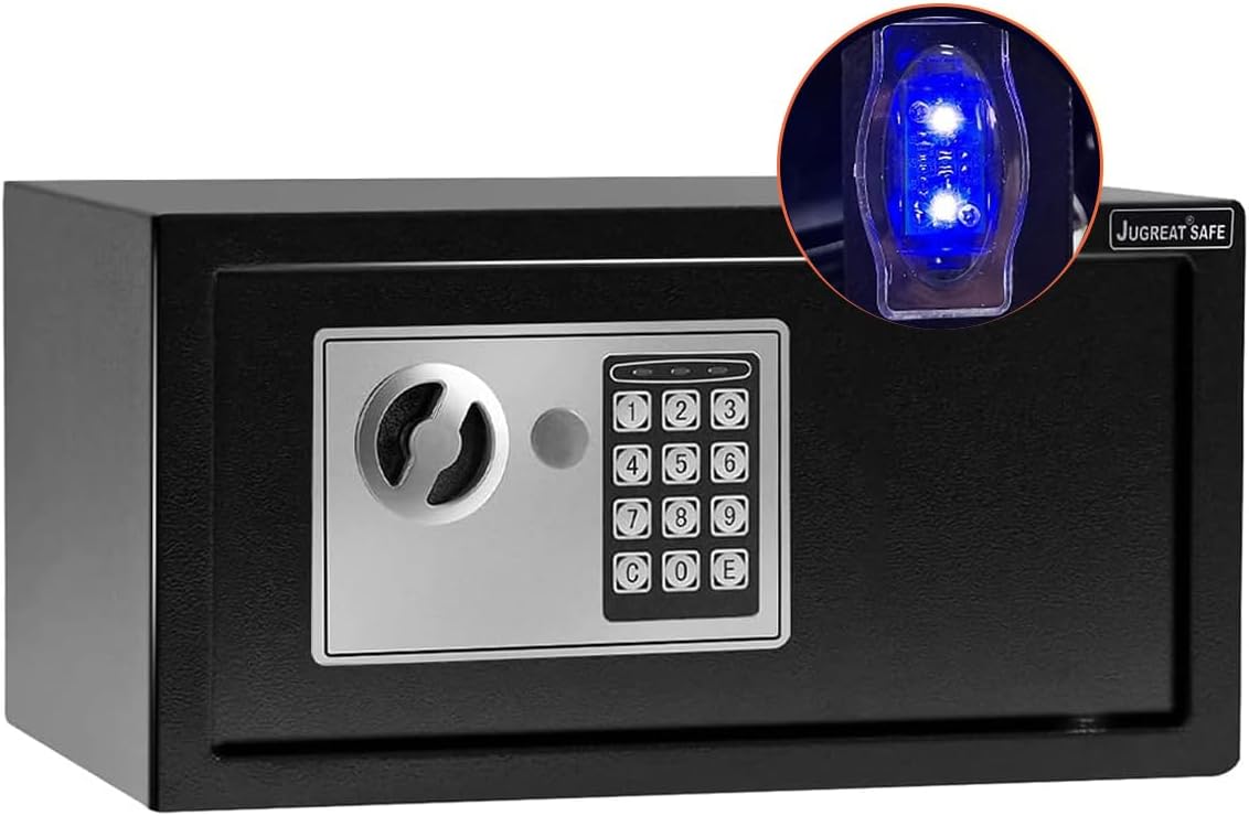 JUGREAT Safe Box with Sensor Light for Home Office Security