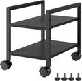 PC Stand 2-Tier Adjustable CPU Holder with Wheels - Space Saving