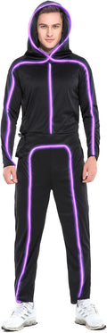 HSCTEK Light-up Adult Stick Figure Costume - Flexible EL Wire Glow